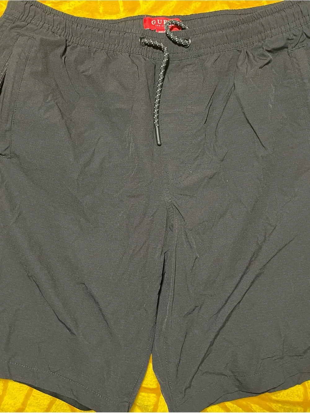 Guess Men’s Black Drawstring Shorts